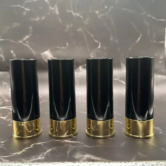 New - American Flag Shot Glasses 4 Piece Set 12 Gauge . - Picture 2 of 4